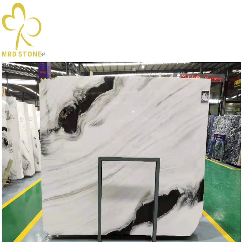 Panda White Black Vein White Marmorplatte Großhandel