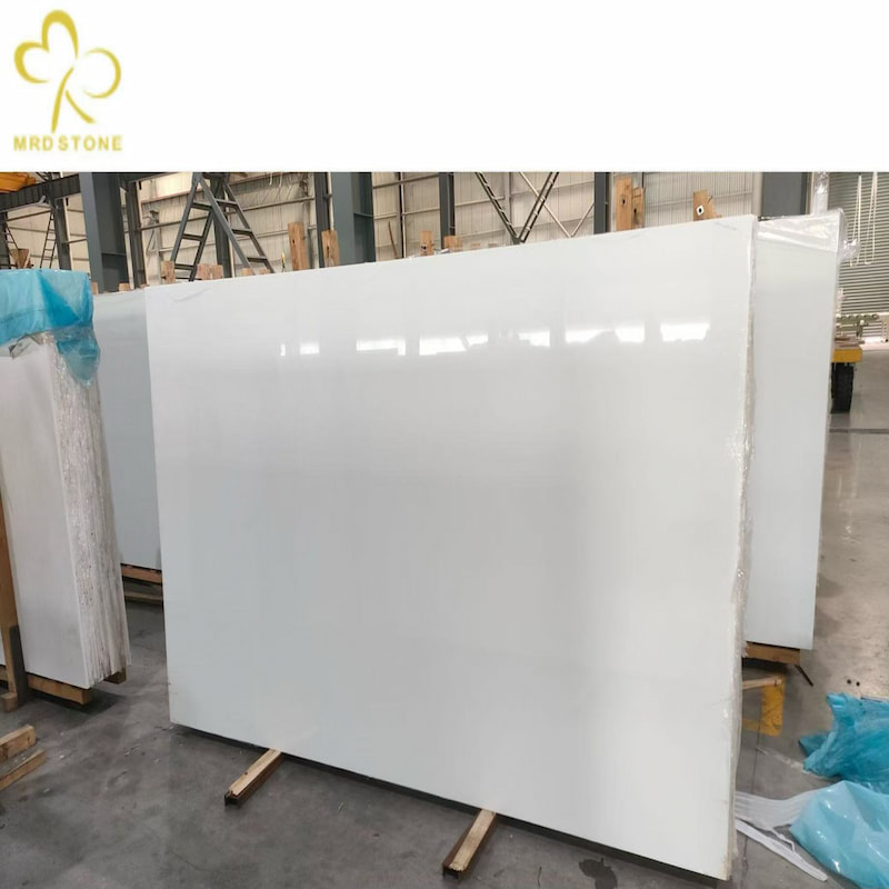calacatta white quartz nano glass slab